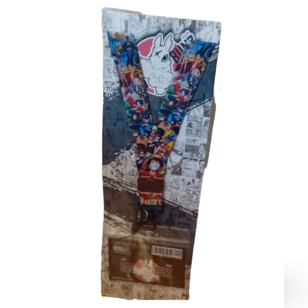 BNIB One Piece Anime Japan I.D Holder Lanyard‎ Keychain New Bad Bunz